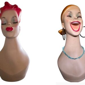Vintage Acrylic Mannequin Heads